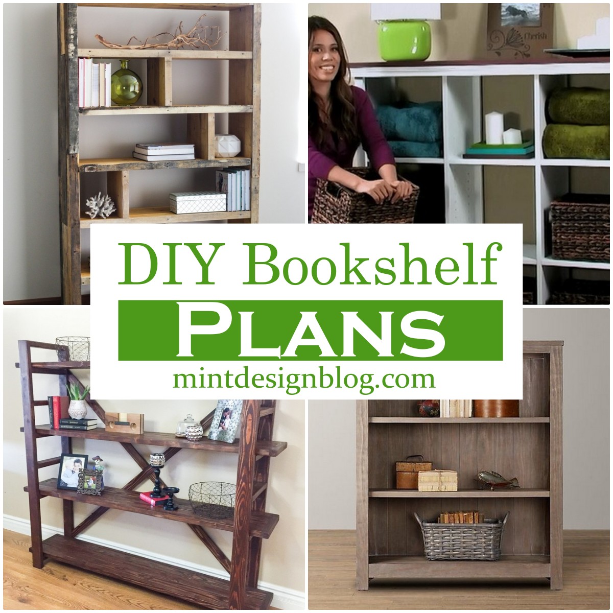 24 Free DIY Bookshelf Plans You Can Build Today Mint Design Blog