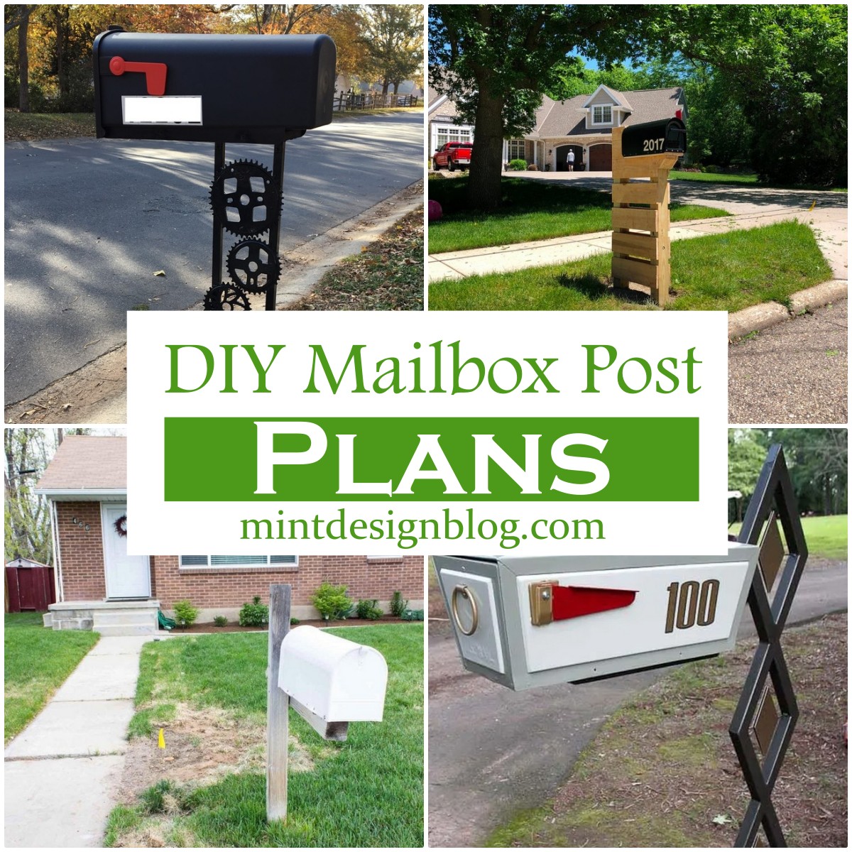 14 DIY Mailbox Post Plans You Can Make Easily Mint Design Blog