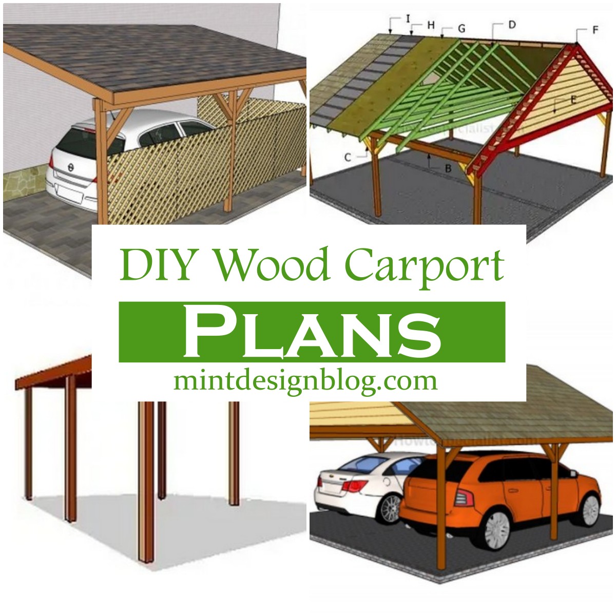 10 DIY Wood Carport Plans You Can Make Today - Mint Design Blog