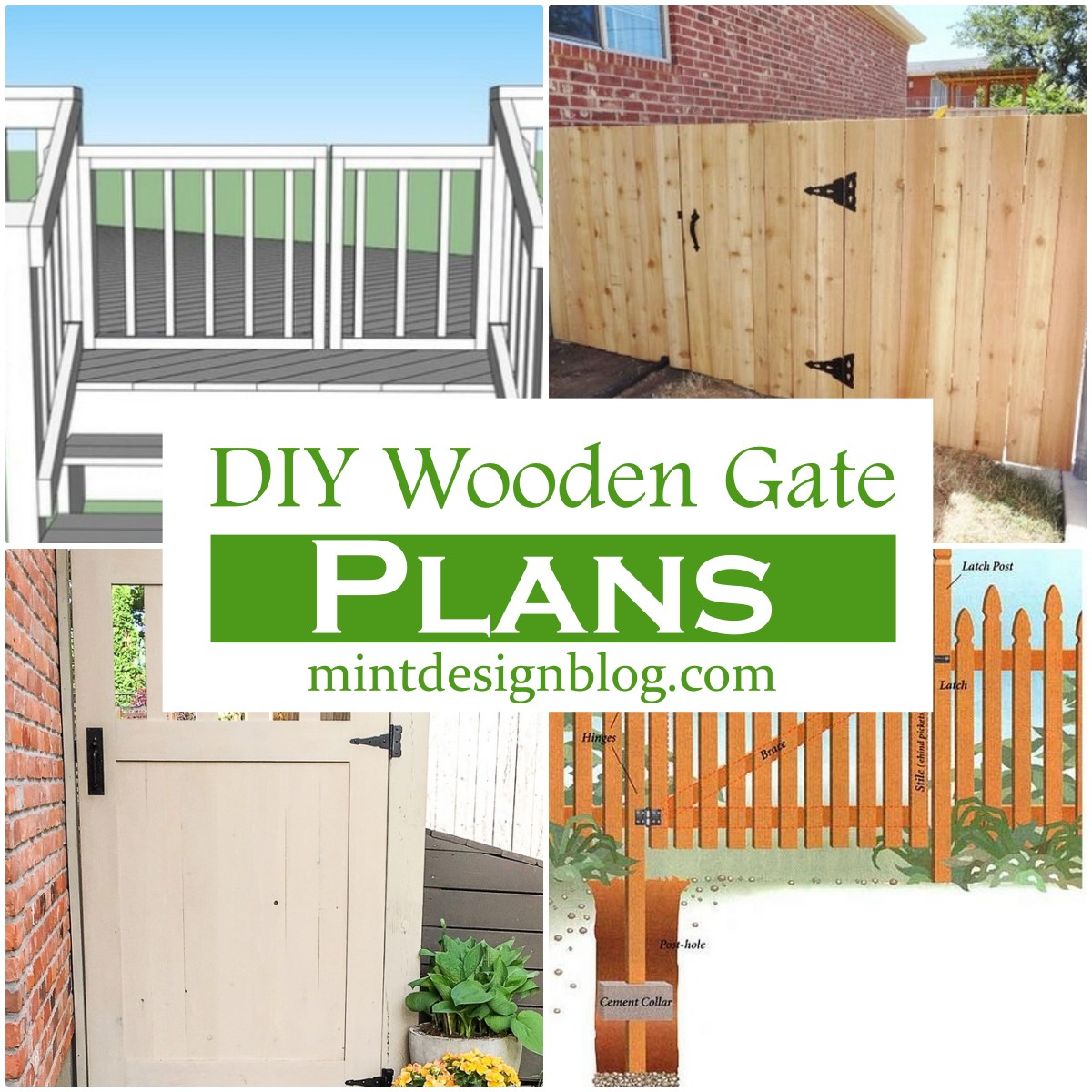 15 DIY Wooden Gate Plans You Can Build Today Mint Design Blog