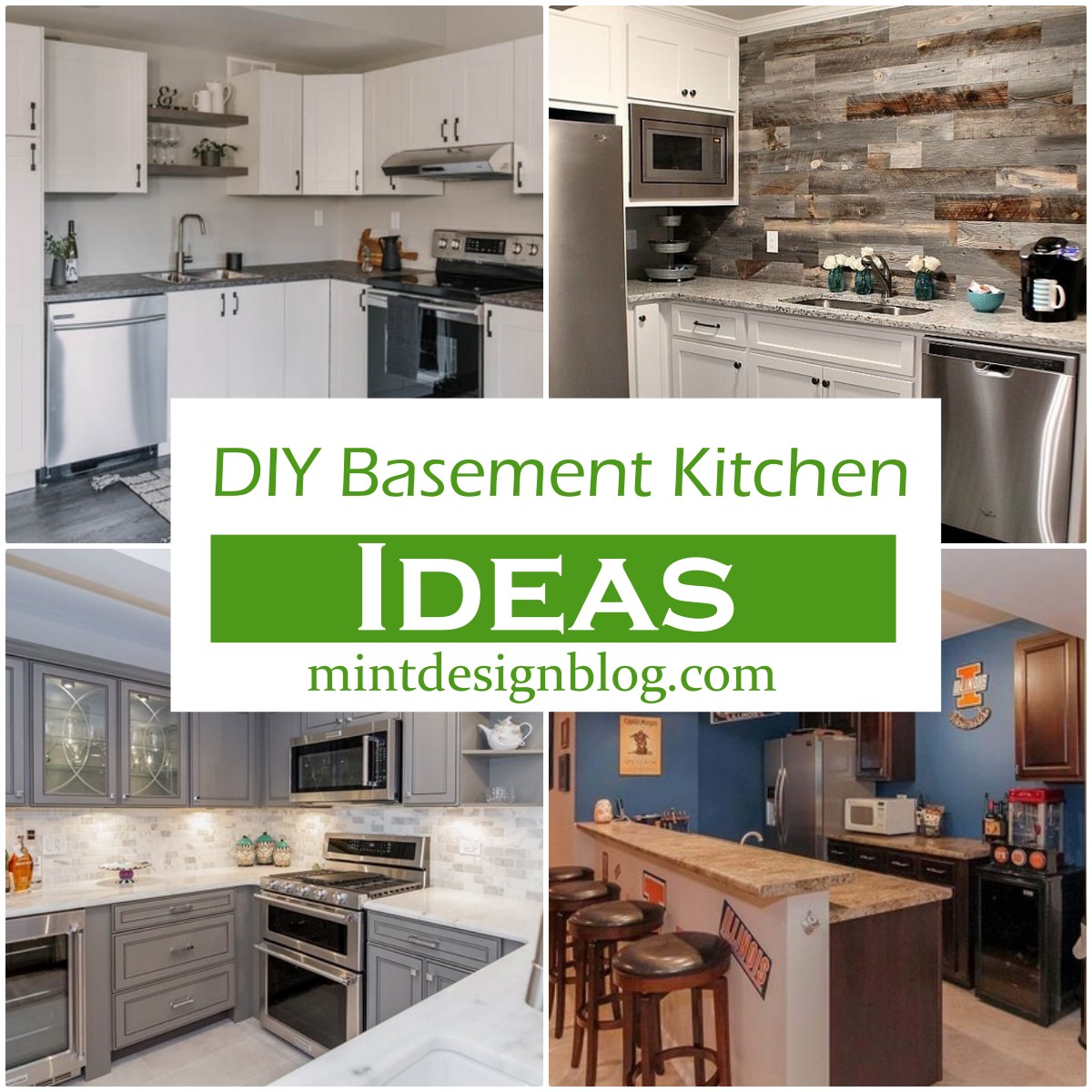 15 DIY Basement Kitchen Ideas - Mint Design Blog