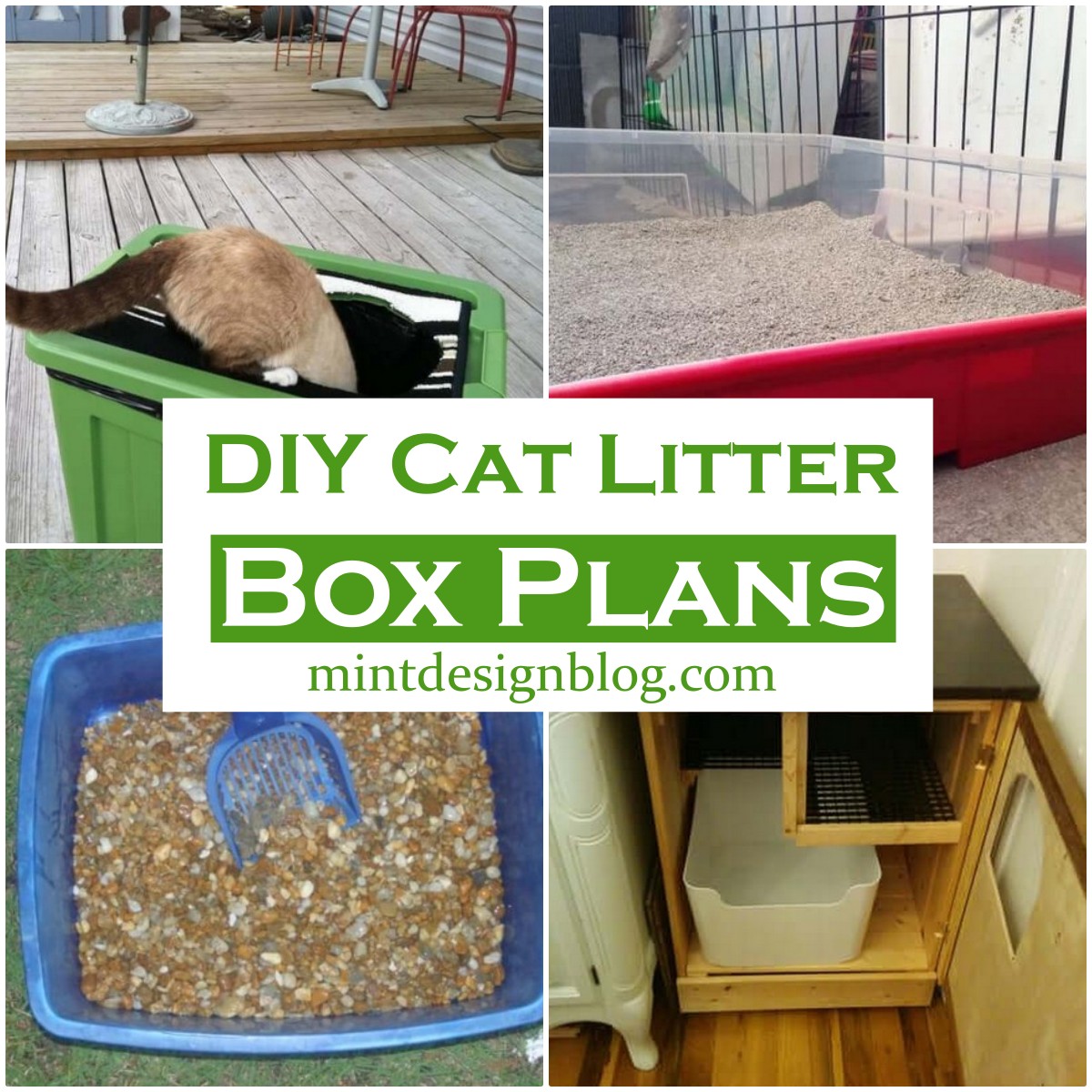25 DIY Cat Litter Box Plans Mint Design Blog