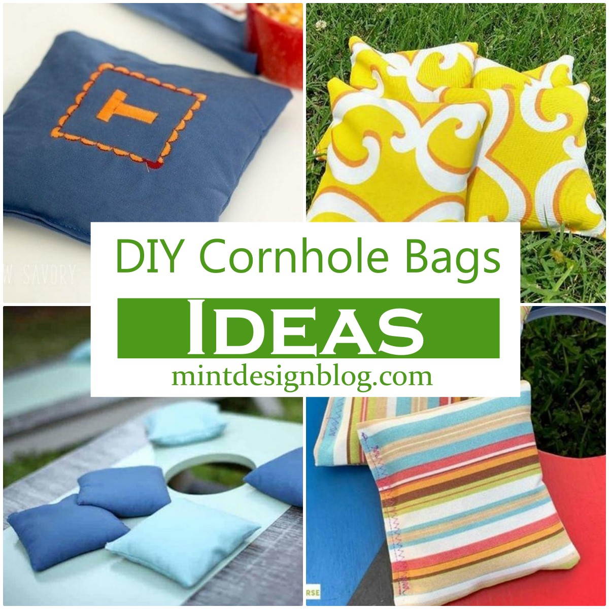 25 DIY Cornhole Bags Ideas How to Make Cornhole Bags Mint Design Blog