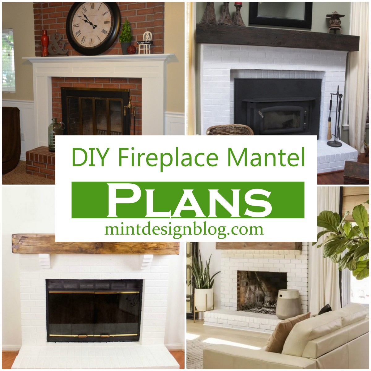 23 DIY Fireplace Mantel Plans You Can Make Today Mint Design Blog