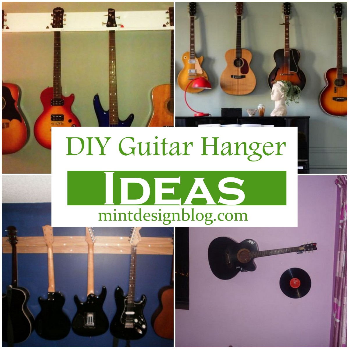 25 DIY Guitar Hanger Ideas Mint Design Blog