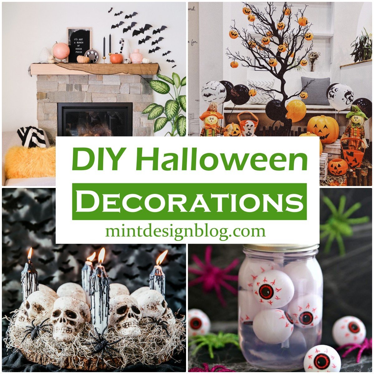 14 Easy DIY Halloween Decorations For Your Home - Mint Design Blog