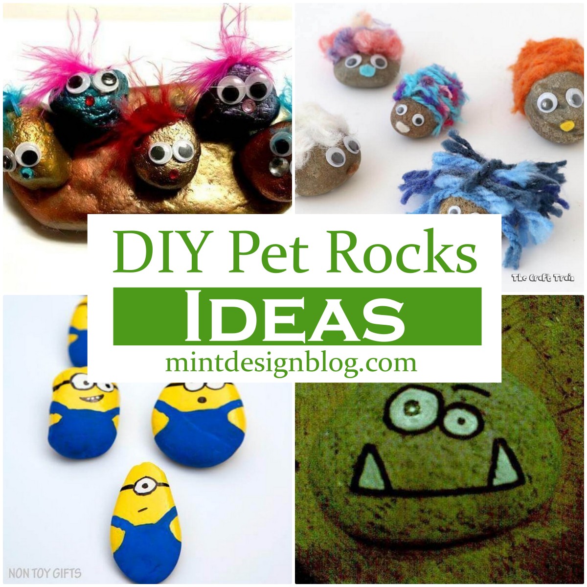 20 DIY Pet Rocks Ideas For Kids Fun Mint Design Blog