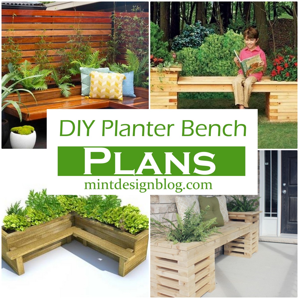 21 DIY Planter Bench Plans To Make Today Mint Design Blog