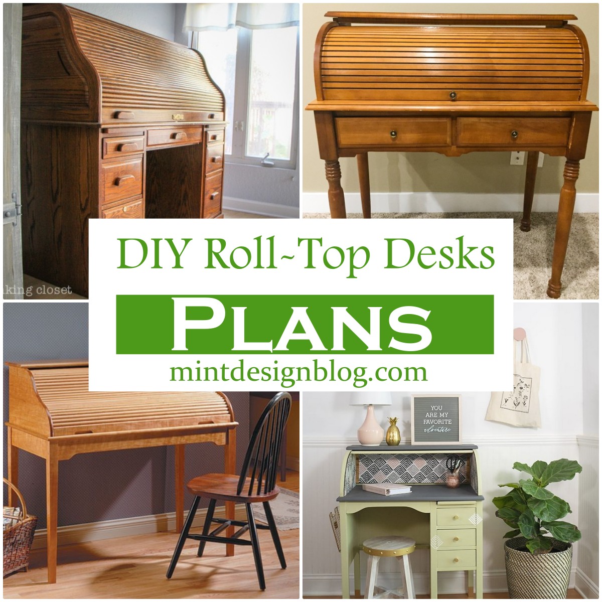 10 DIY RollTop Desks Plans You Can Build Today Mint Design Blog