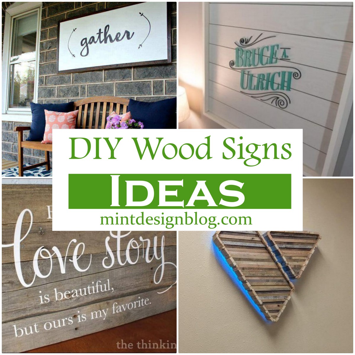 26 DIY Wood Signs Ideas To Add Rustic Decorations Mint Design Blog