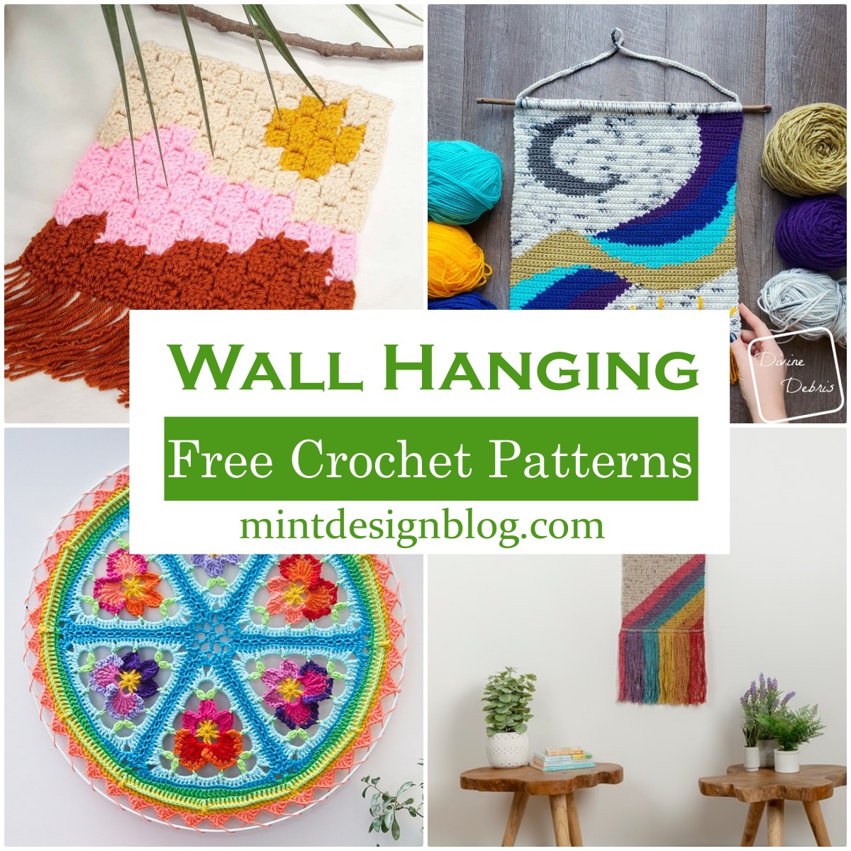 25 Free Crochet Wall Hanging Patterns Mint Design Blog