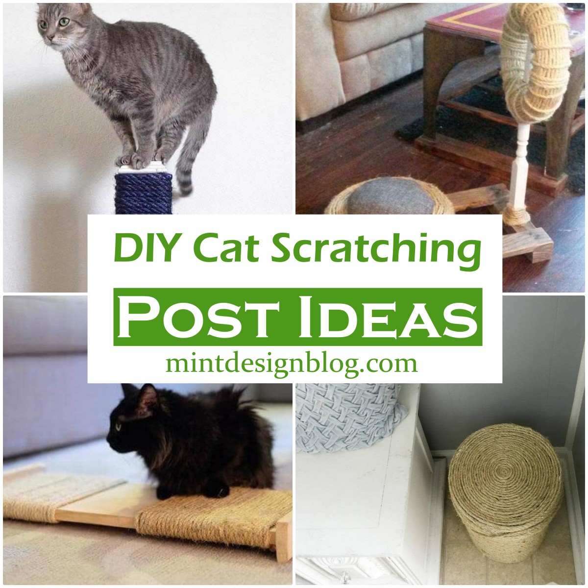 25 DIY Cat Scratching Post Ideas Mint Design Blog