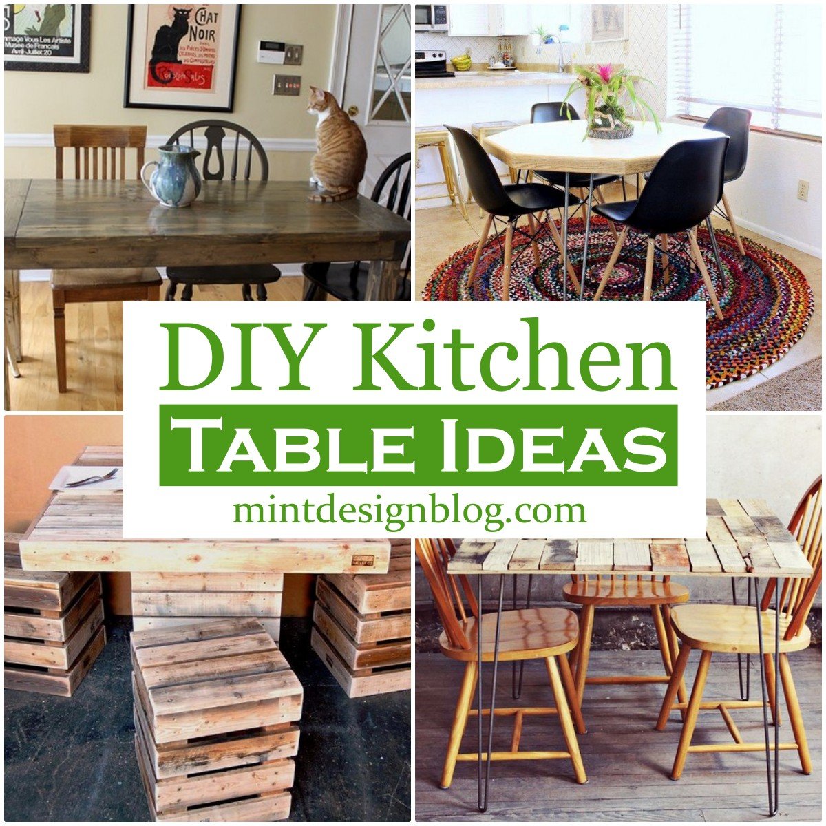 23 DIY Kitchen Table Ideas - Mint Design Blog