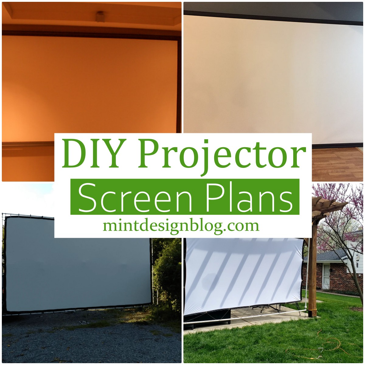 12 DIY Projector Screen Plans For Home Theater Mint Design Blog