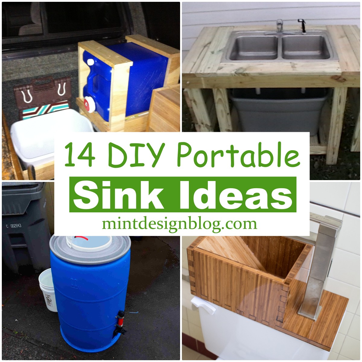 14 DIY Portable Sink Ideas Mint Design Blog