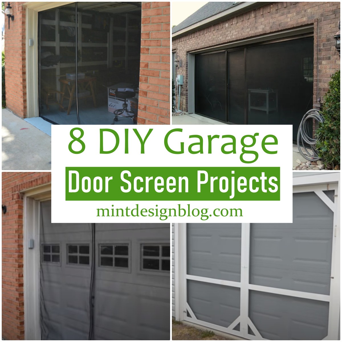 8 DIY Garage Door Screen Projects Mint Design Blog
