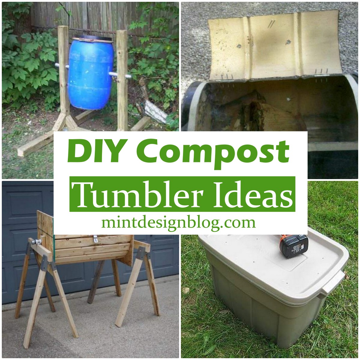 20 DIY Compost Tumbler Ideas Mint Design Blog
