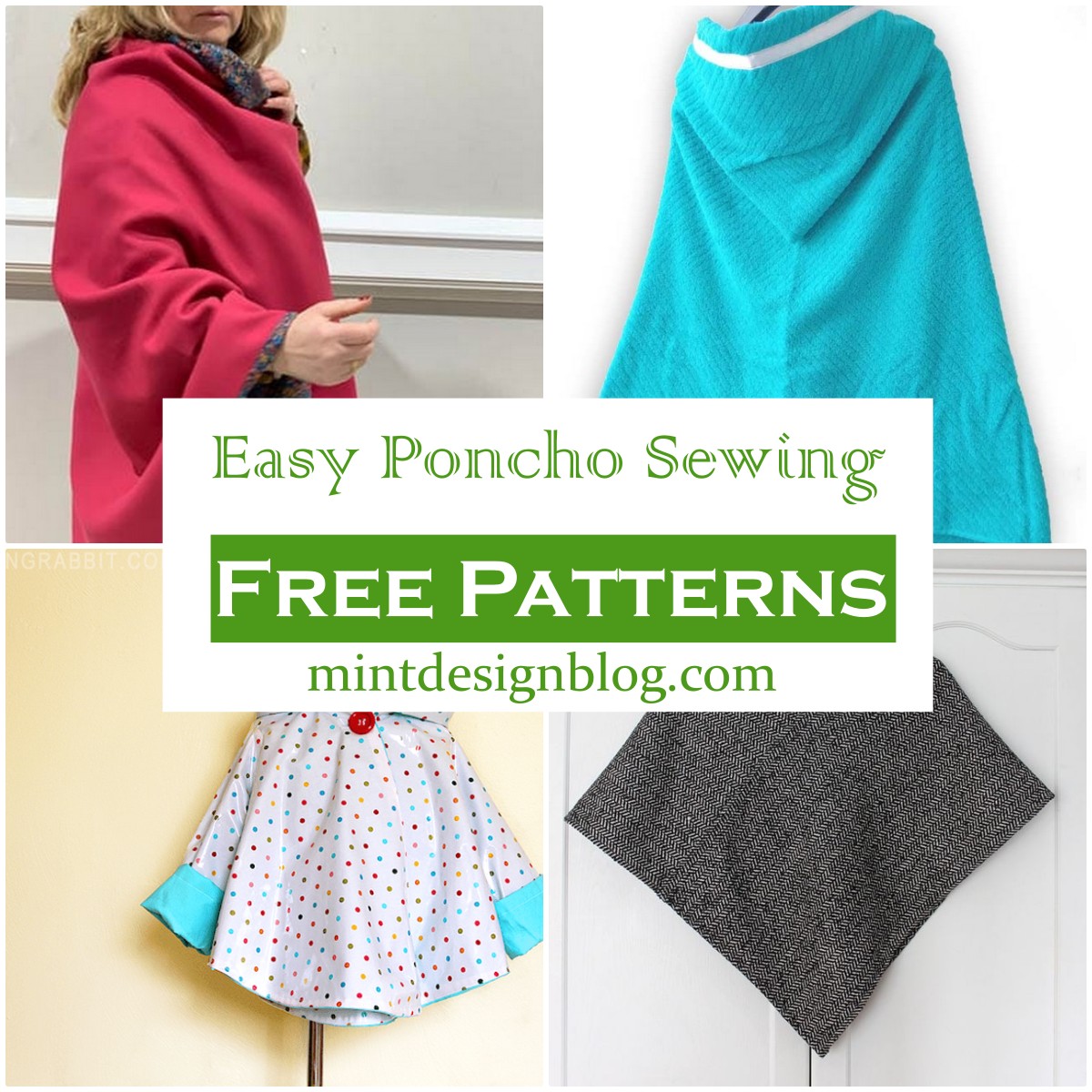 25 Free Poncho Sewing Patterns For Everyone Mint Design Blog