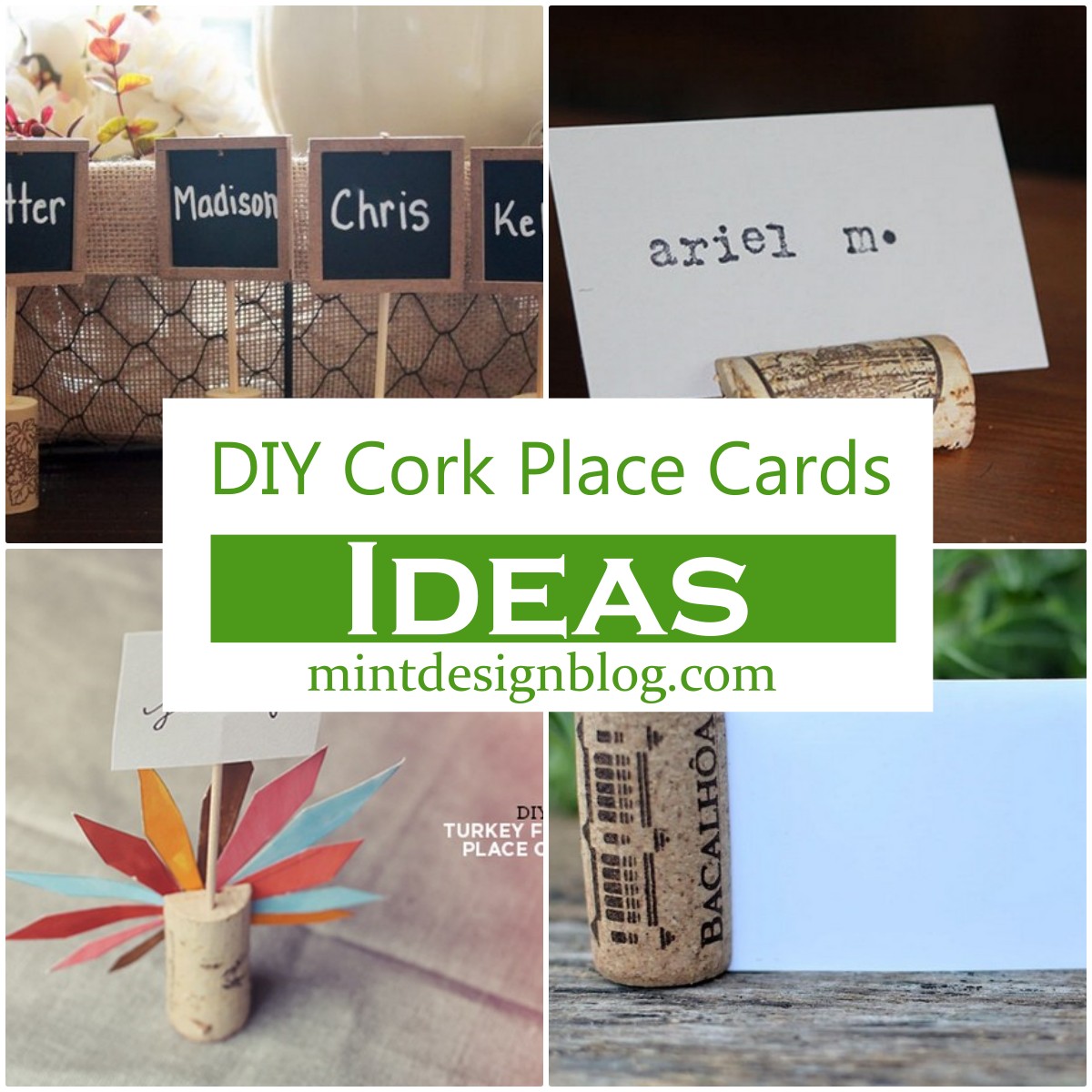 15 DIY Cork Place Card Holder Ideas For Dining Tables Mint Design Blog