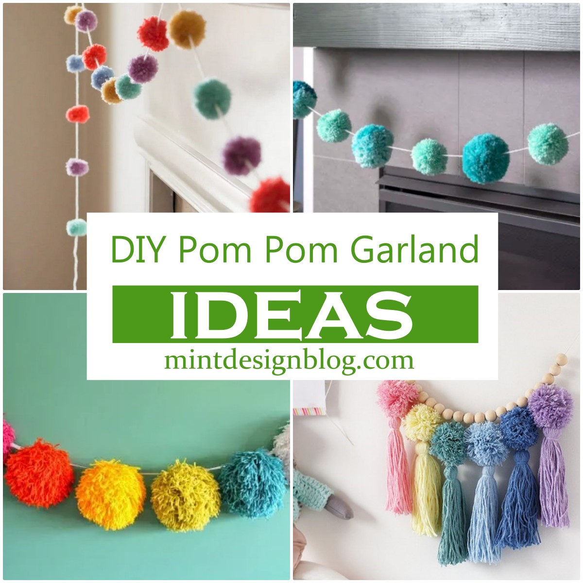 15 DIY Pom Pom Garland Ideas For Party Decor Mint Design Blog