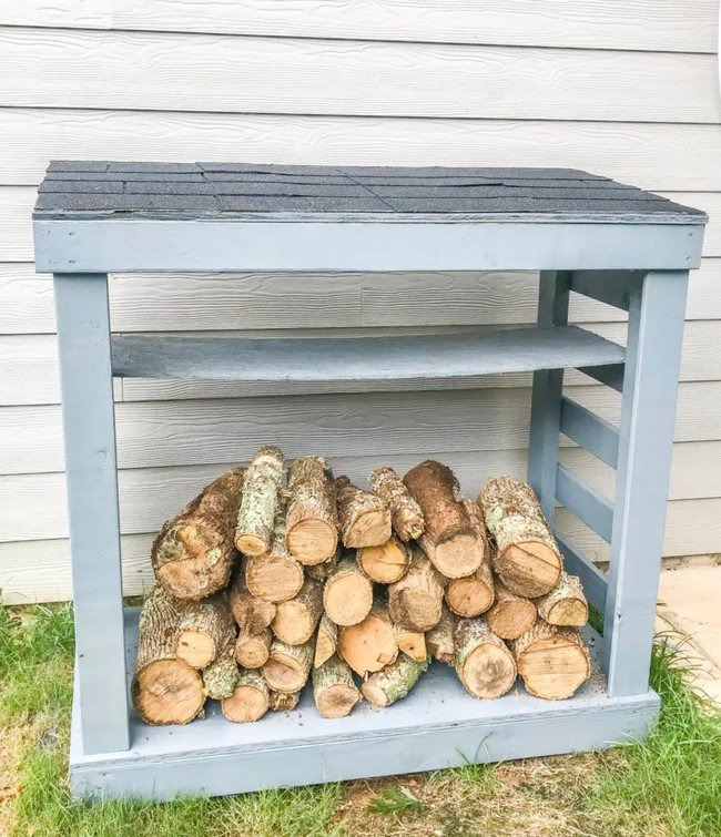 Easy DIY Firewood Rack With Roof